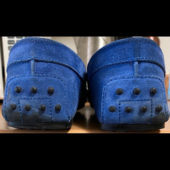 TOD'S Mens Blue Suede Driving Shoe - Picture 7 of 10